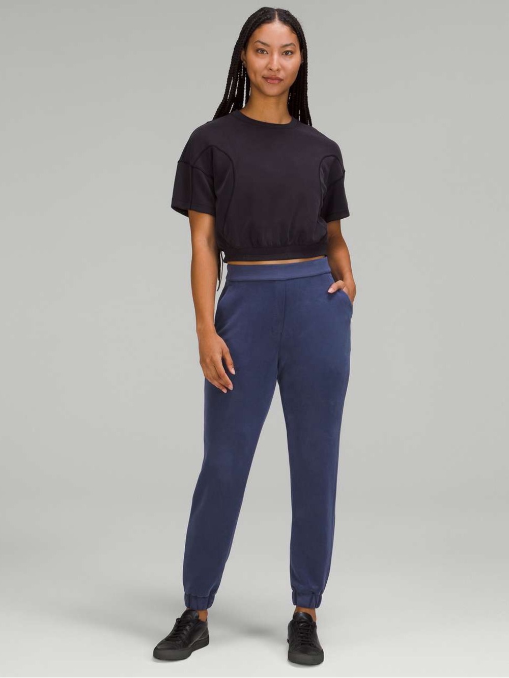 Lululemon Softstreme Relaxed High-Rise Pant Night Sea Navy Blue Size 12
